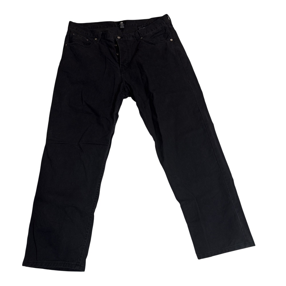 H&M Loose Fit Coupe Ample Jeans Black Wash‎ 40 X 30 Men